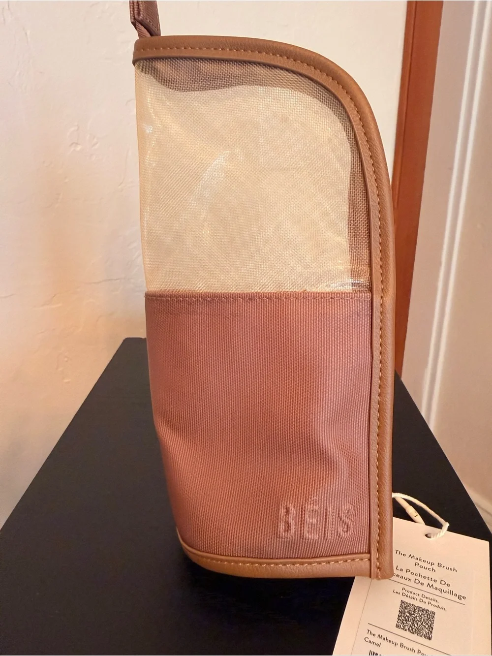 BEIS The Makeup Brush Pouch in Camel